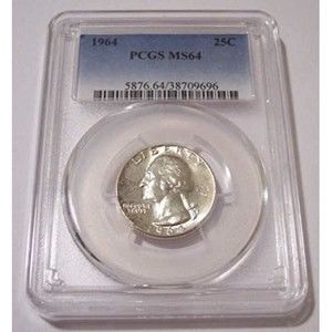 1964 Washington Quarter MS64 PCGS